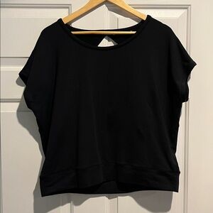 Athleta Classic open back Black Tee